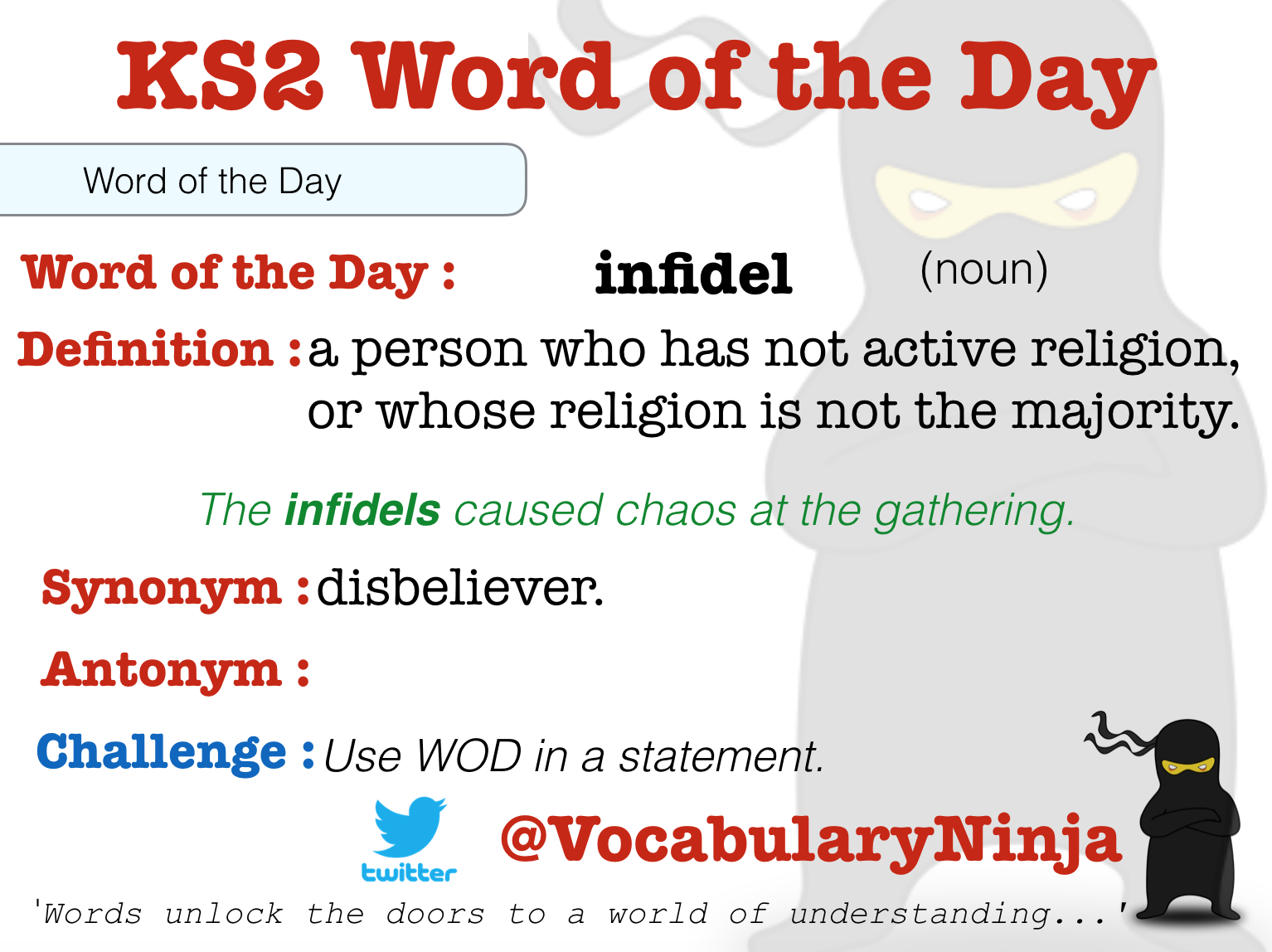 KS2 Word of the Day | Vocabulary Ninja