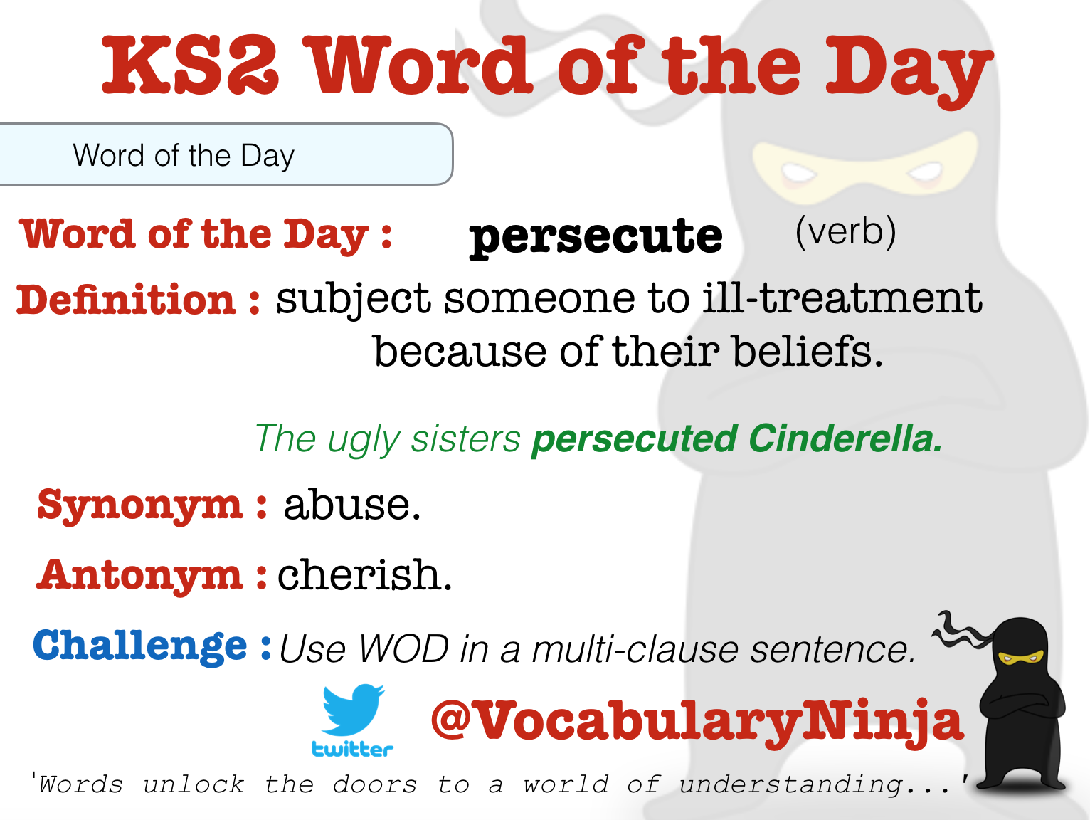 KS2 Word of the Day | Vocabulary Ninja