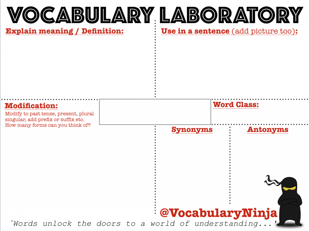 Vocabulary Laboratory Vocabulary Ninja