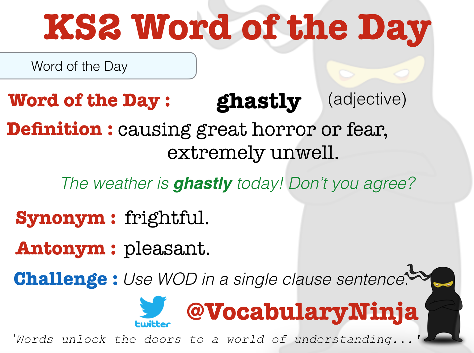 KS2 Word of the Day | Vocabulary Ninja