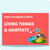 Living Things & Habitats Topic Vocabulary Pack