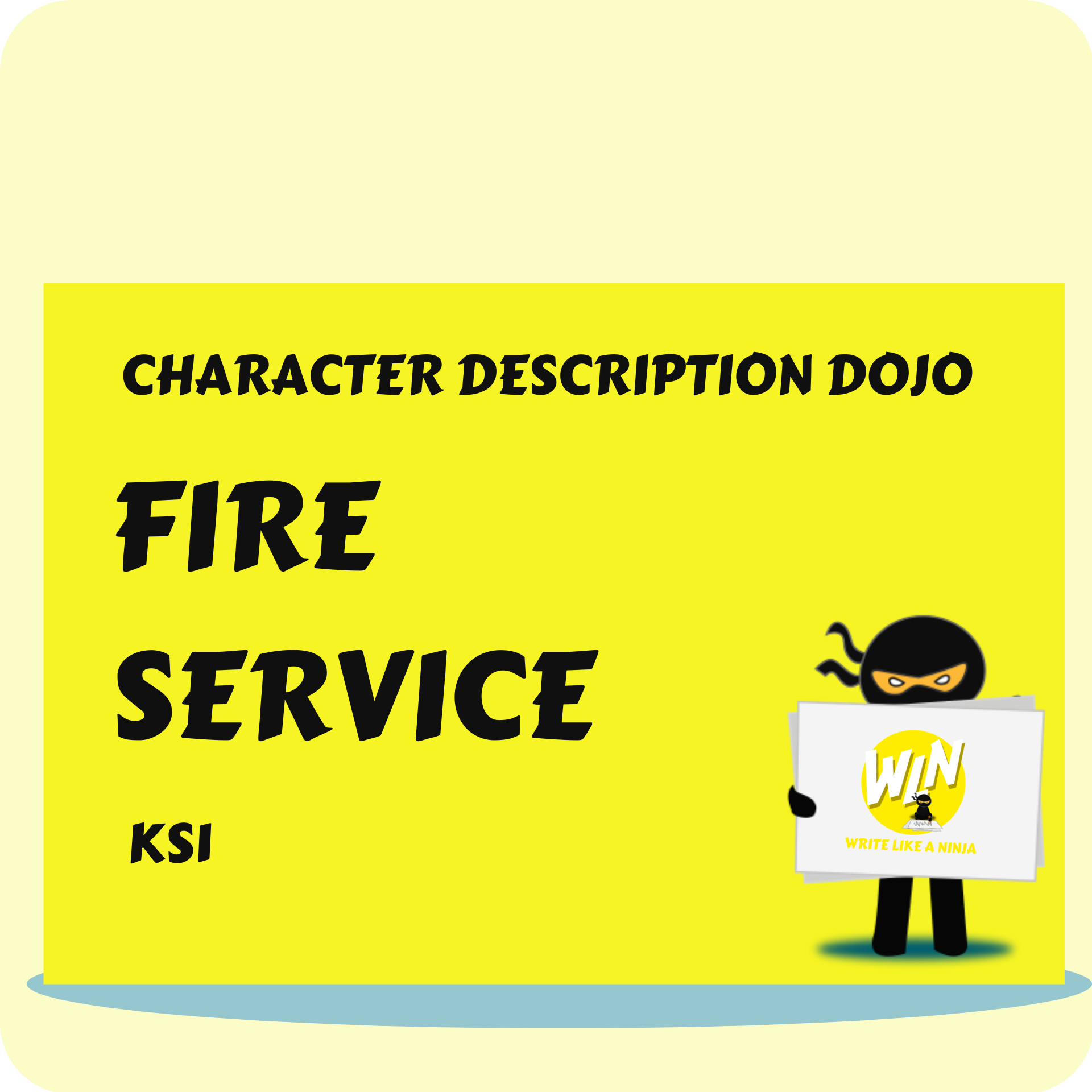 Fire Service Character Description Dojo KS1 Vocabulary Ninja