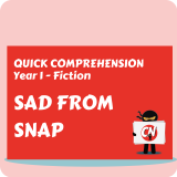 Quick Comprehension - Year 1 - Fiction - Sad From Snap
