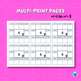 Addition and Subtraction Basics Fluency Grids