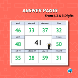 Fluency Grids – Add and Subtract from 1, 2 & 3 Digits