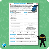 Quick Comprehension Topic Bundle – Y5 Renewable Energy