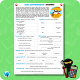 Quick Comprehension Topic Bundle – Y6 Biomes