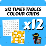 Times Table Colour Grids x12