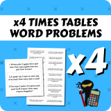Times Table Word Problems x4