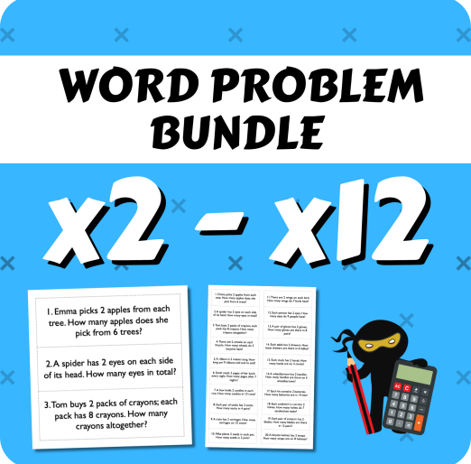 Times Table Word Problem Bundle x2 to x12