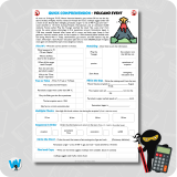 Quick Comprehension Topic Bundle – Y6 Extreme Weather Events