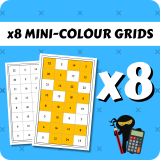 Times Table Mini-Colour Grids x8
