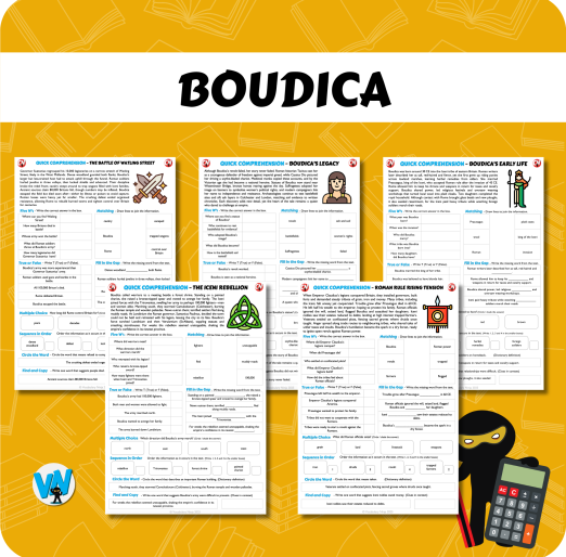 Quick Comprehension Topic Bundle - Y5 Boudica