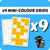 Times Table Mini-Colour Grids x9