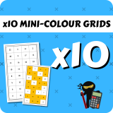Times Table Mini-Colour Grids x10
