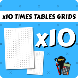 Times Table Grids x10