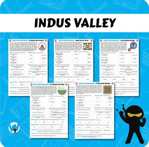 Quick Comprehension Topic Bundle - Y3 Indus Valley