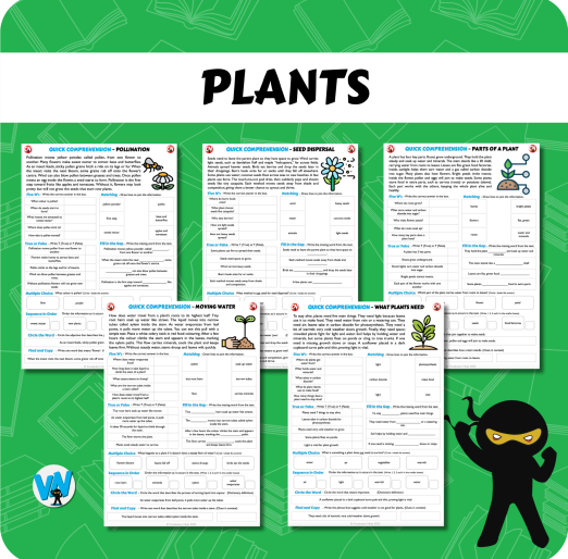 Quick Comprehension Topic Bundle - Y3 Plants