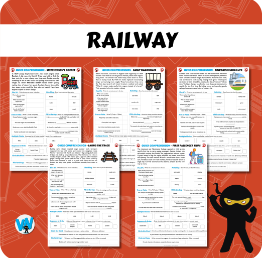 Quick Comprehension Topic Bundle - Y3 Railway