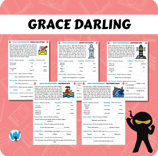 Quick Comprehension Topic Bundle - Y2 Grace Darling
