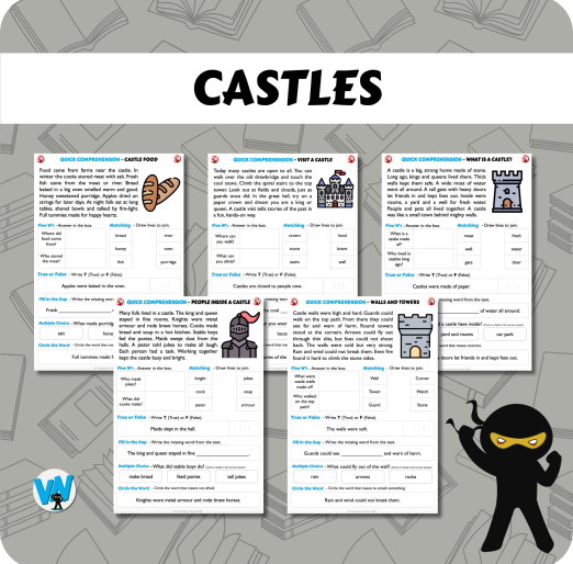 Quick Comprehension Topic Bundle - Y1 Castles