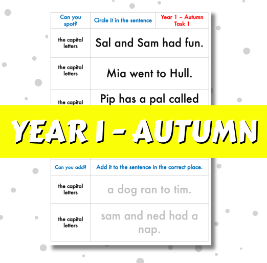 SPaG Spotter - Year 1 - Autumn Term