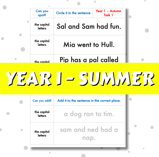SPaG Spotter - Year 1 - Summer Term