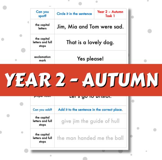 SPaG Spotter - Year 2 - Autumn Term