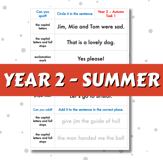 SPaG Spotter - Year 2 - Summer Term