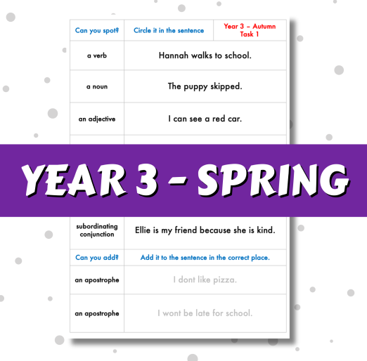 SPaG Spotter - Year 3 - Spring Term