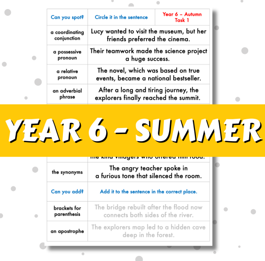 SPaG Spotter - Year 6 - Summer Term