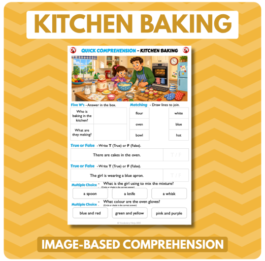 Image-Based Comprehension – Y1/Y2 - Kitchen Baking