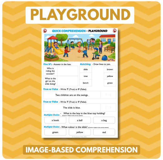 Image-Based Comprehension – Y1/Y2 - Playground