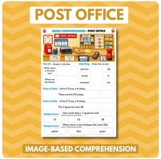 Image-Based Comprehension – Y1/Y2 - Post Office