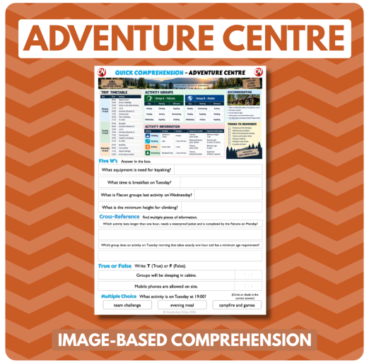 Image-Based Comprehension – Y5/Y6 - Adventure Centre