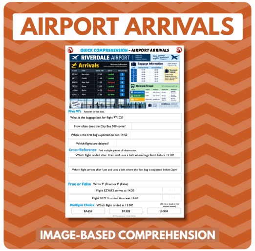 Image-Based Comprehension – Y5/Y6 - Airport Arrivals