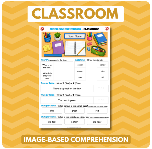 Image-Based Comprehension – Y1/Y2 - Classroom