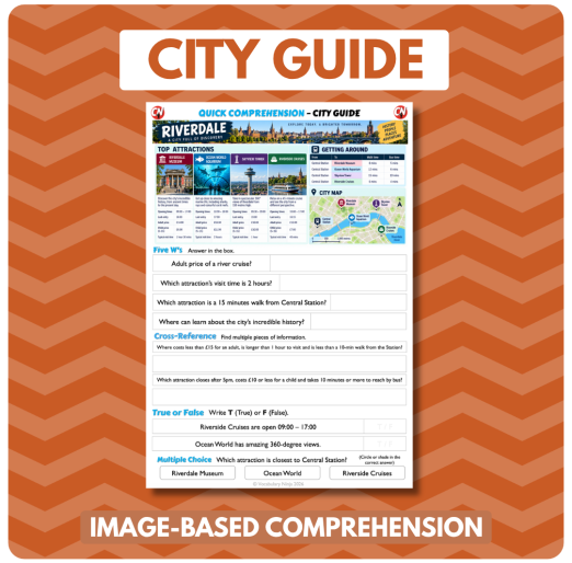 Image-Based Comprehension – Y5/Y6 - City Guide