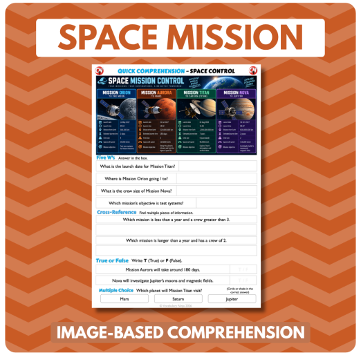 Image-Based Comprehension – Y5/Y6 - Space Mission Control