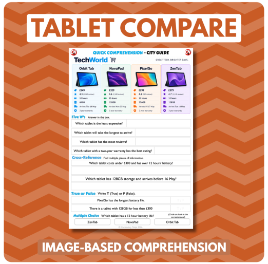 Image-Based Comprehension – Y5/Y6 - Tablet Comparison