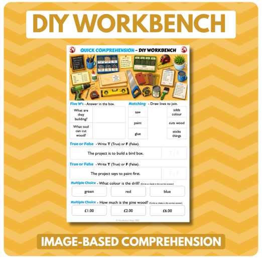 Image-Based Comprehension – Y1/Y2 - DIY Workbench