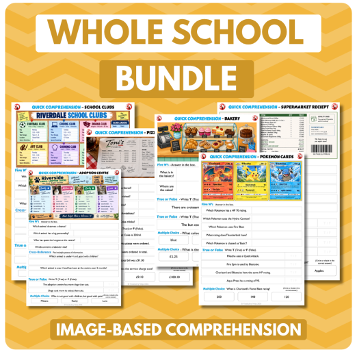 Image-Based Comprehension – School Bundle Y1 to Y6